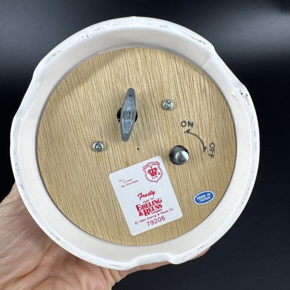 RARE Vintage Ebeling & Reuss Frosty The Snowman Music Box 1983 READ - Picture 9 of 13